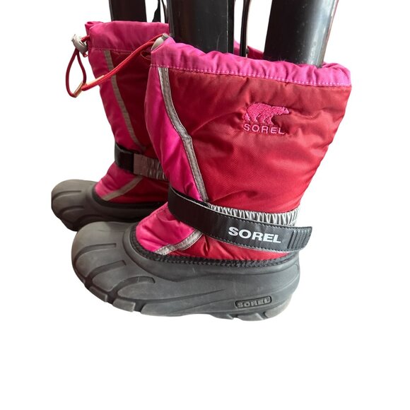 Sorel Womens Red Pink black Waterproof Winter Boots Size 5 SKU8110 - Picture 4 of 12